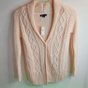 GAP KID'S PINK CABLE-KNIT CARDIGAN